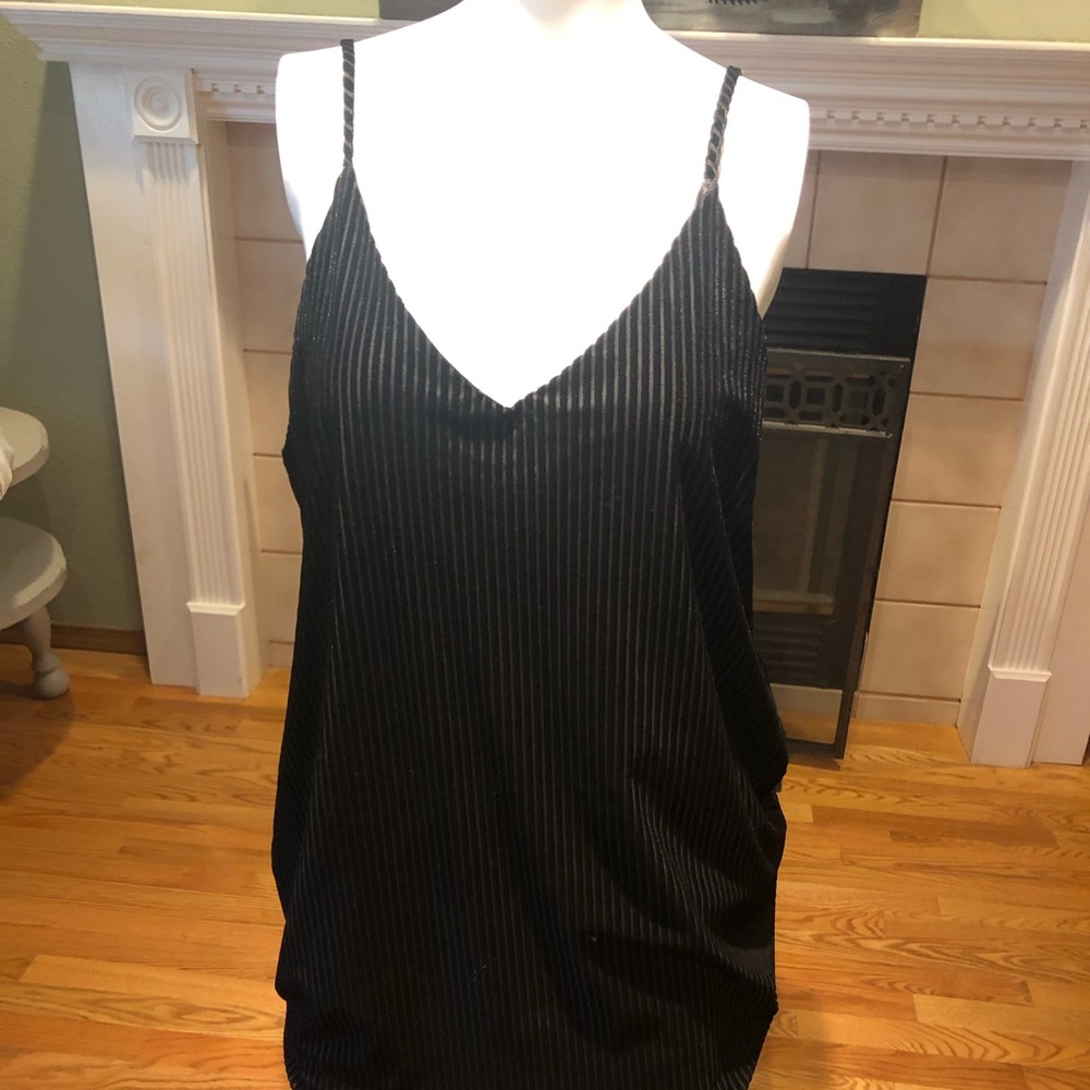 Velour Black Dress